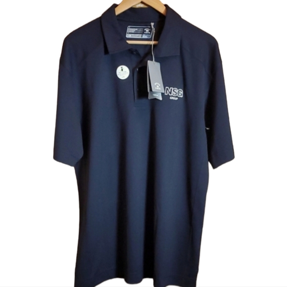 CUTTER & BUCK L CB DRY TEC NAVY BLUE POLO SHIRT - Picture 1 of 4